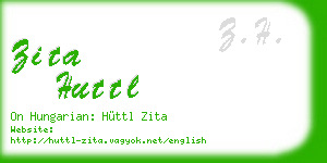 zita huttl business card