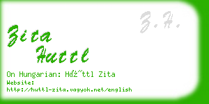 zita huttl business card